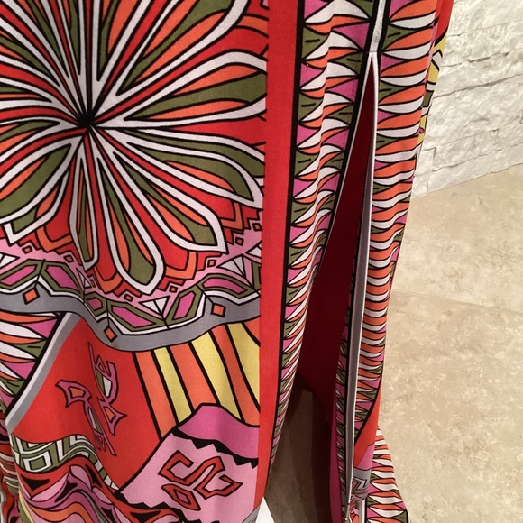 Muse Boston Proper Retro Mandala Abstract Multicolor High Slit Maxi Skirt - Picture 4 of 8